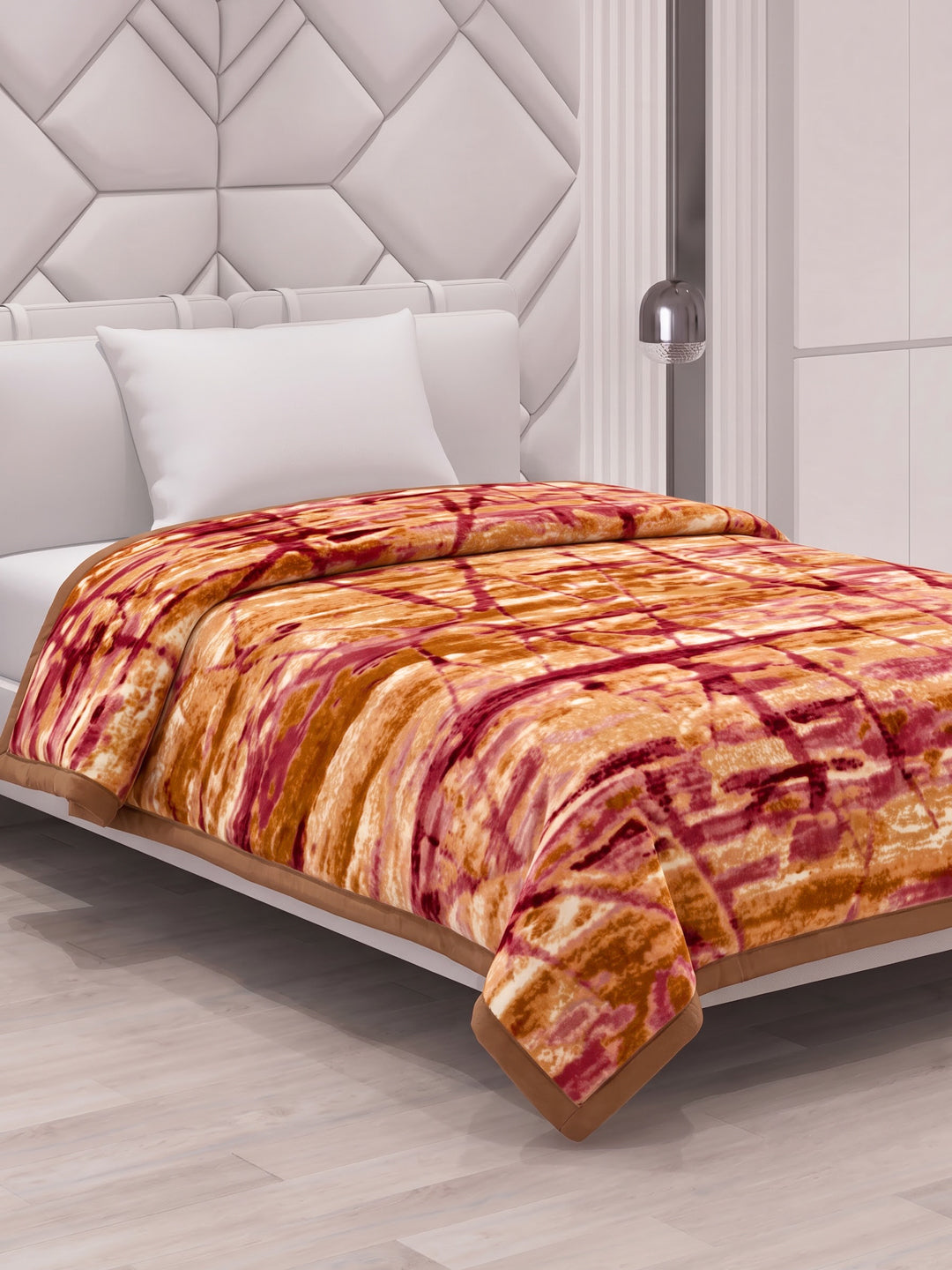 Printed Single Bed 1 Ply 625 GSM Blanket for Winter (Impact), Weight 2.2 kg