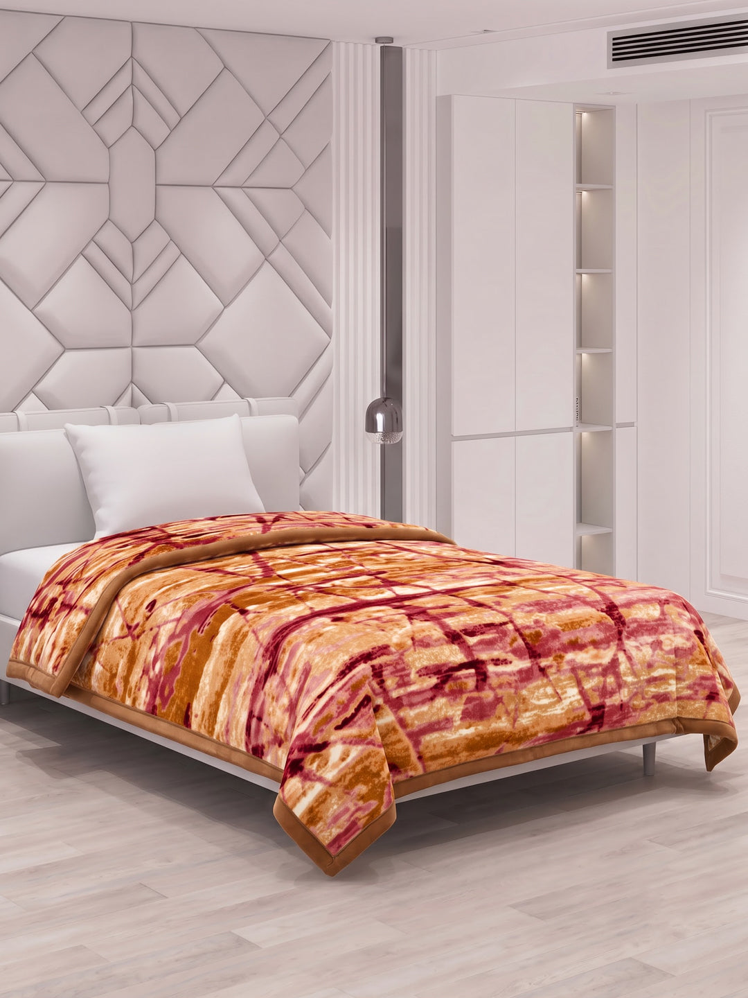 Printed Single Bed 1 Ply 625 GSM Blanket for Winter (Impact), Weight 2.2 kg