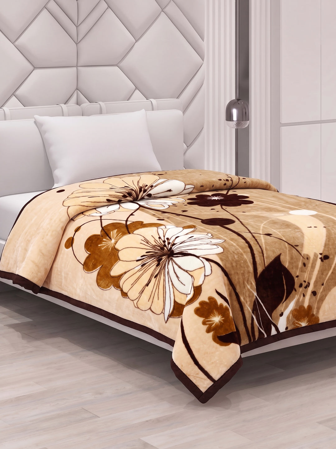 Printed Single Bed 1 Ply 625 GSM Blanket for Winter (Impact), Weight 2.2 kg