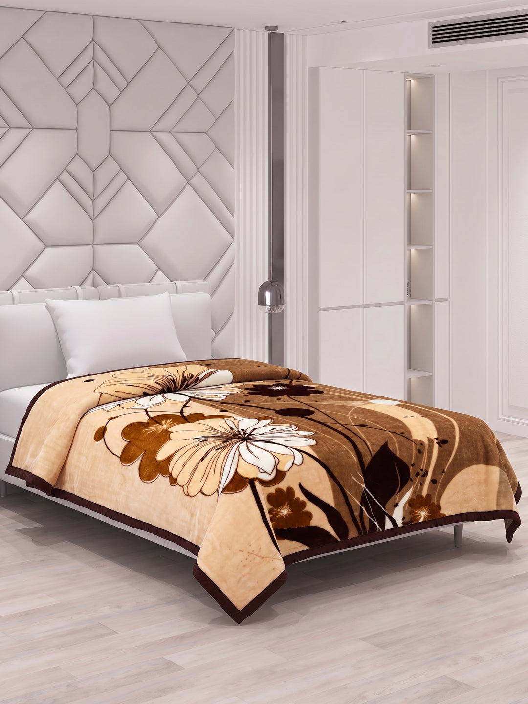 Printed Single Bed 1 Ply 625 GSM Blanket for Winter (Impact), Weight 2.2 kg