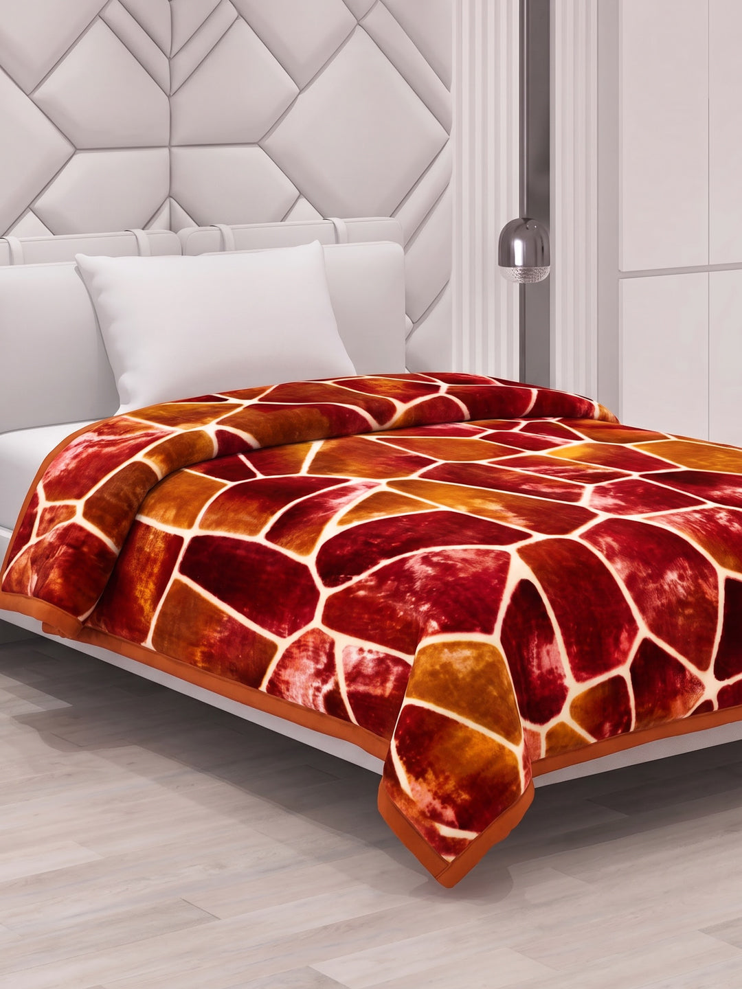 Printed Single Bed 1 Ply 625 GSM Blanket for Winter (Impact), Weight 2.2 kg