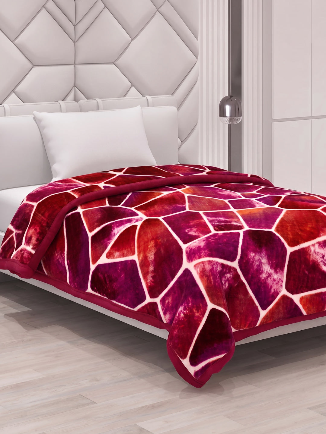 Printed Single Bed 1 Ply 625 GSM Blanket for Winter (Impact), Weight 2.2 kg