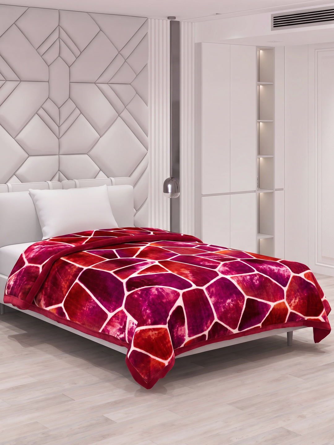 Printed Single Bed 1 Ply 625 GSM Blanket for Winter (Impact), Weight 2.2 kg