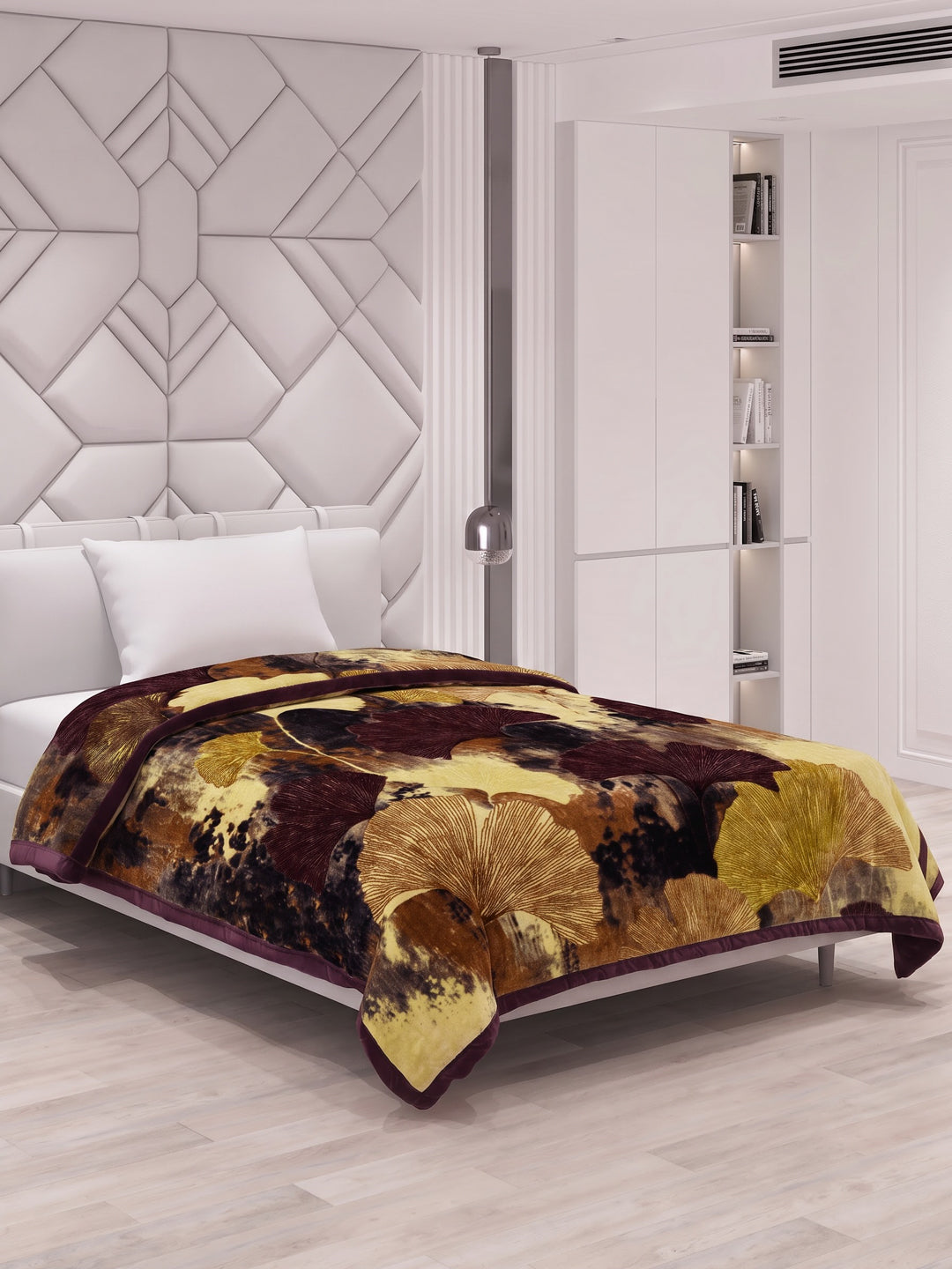 Printed Single Bed 1 Ply 625 GSM Blanket for Winter (Impact), Weight 2.2 kg
