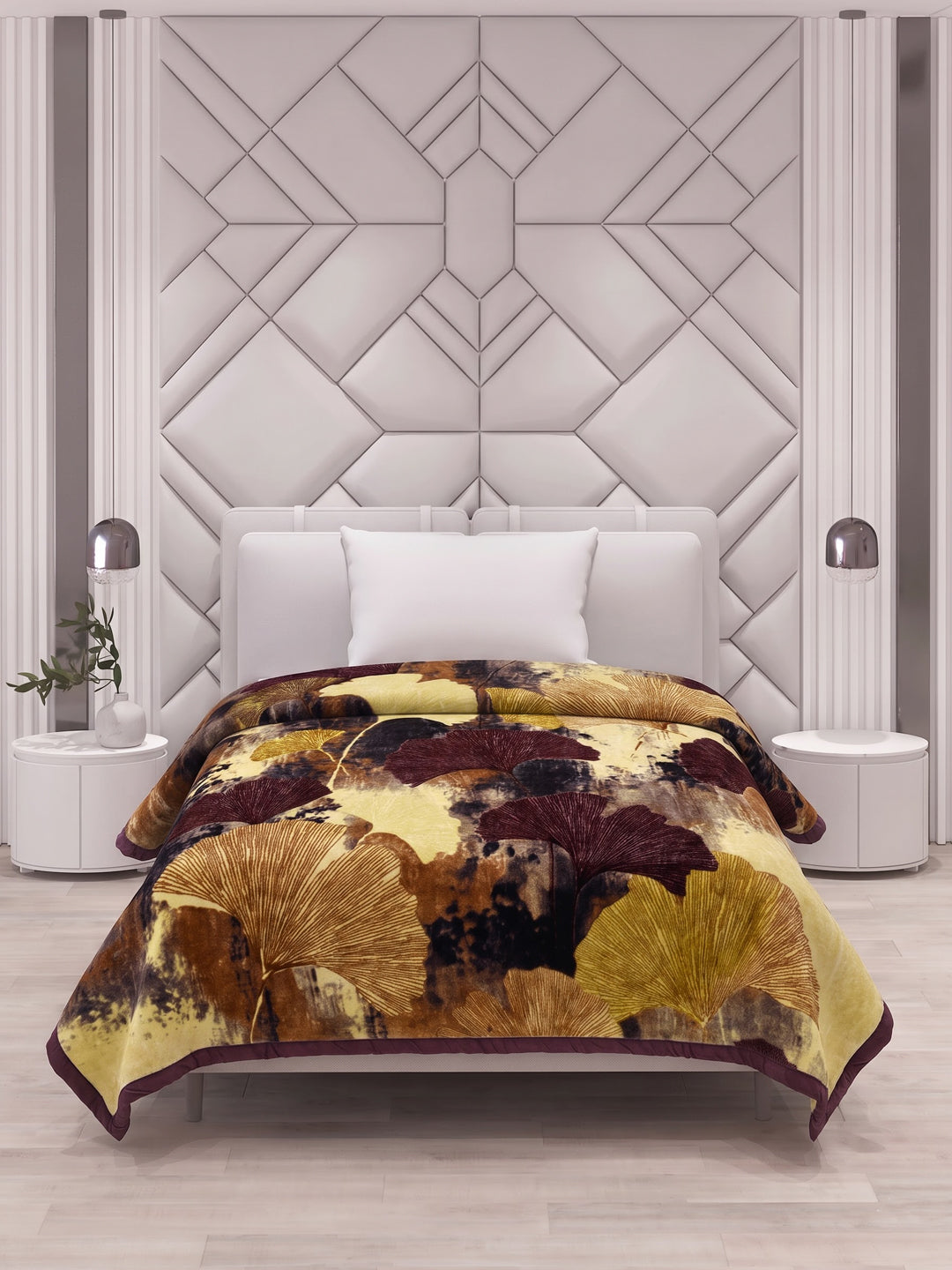 Printed Single Bed 1 Ply 625 GSM Blanket for Winter (Impact), Weight 2.2 kg