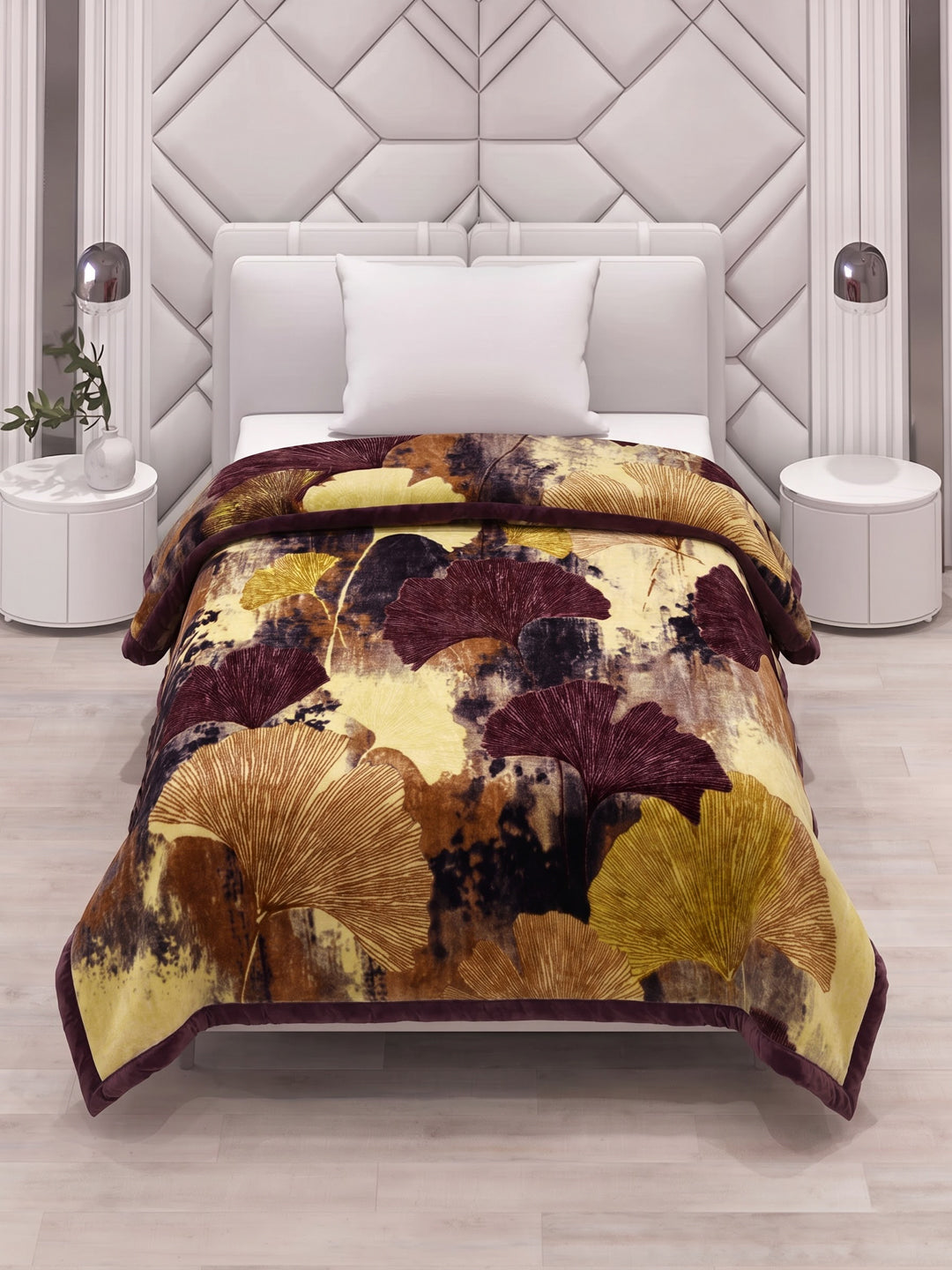 Printed Single Bed 1 Ply 625 GSM Blanket for Winter (Impact), Weight 2.2 kg