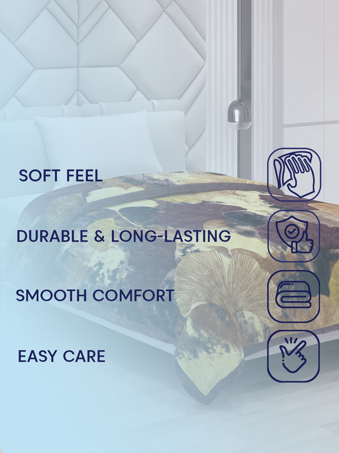 Printed Single Bed 1 Ply 625 GSM Blanket for Winter (Impact), Weight 2.2 kg