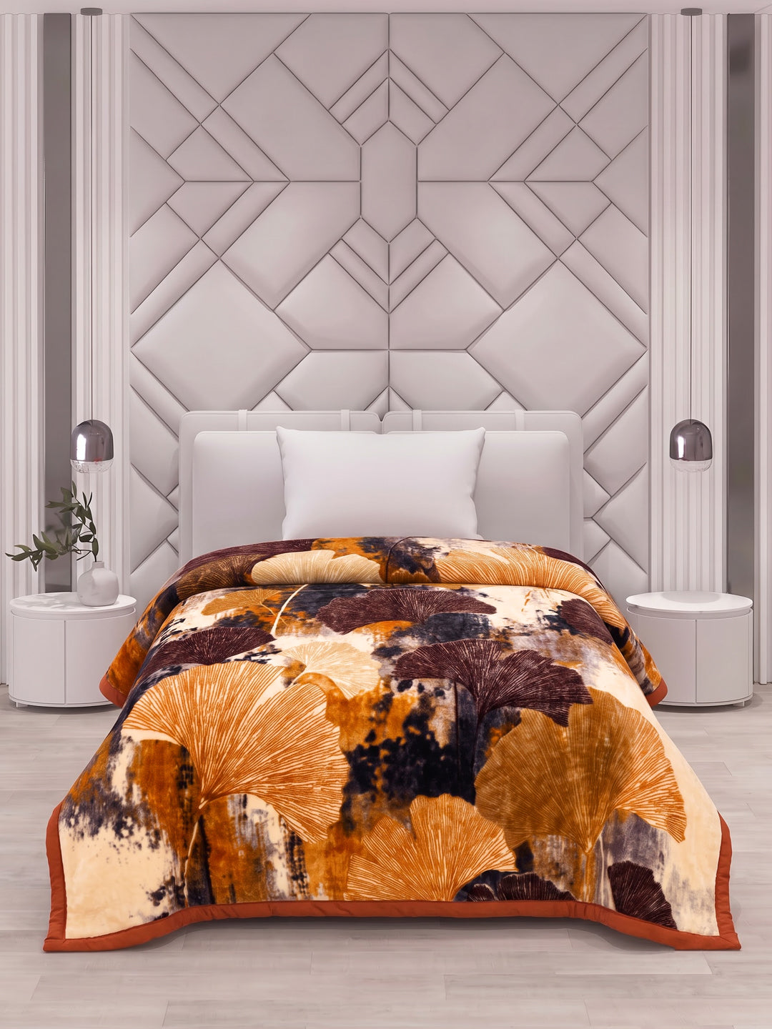 Printed Single Bed 1 Ply 625 GSM Blanket for Winter (Impact), Weight 2.2 kg