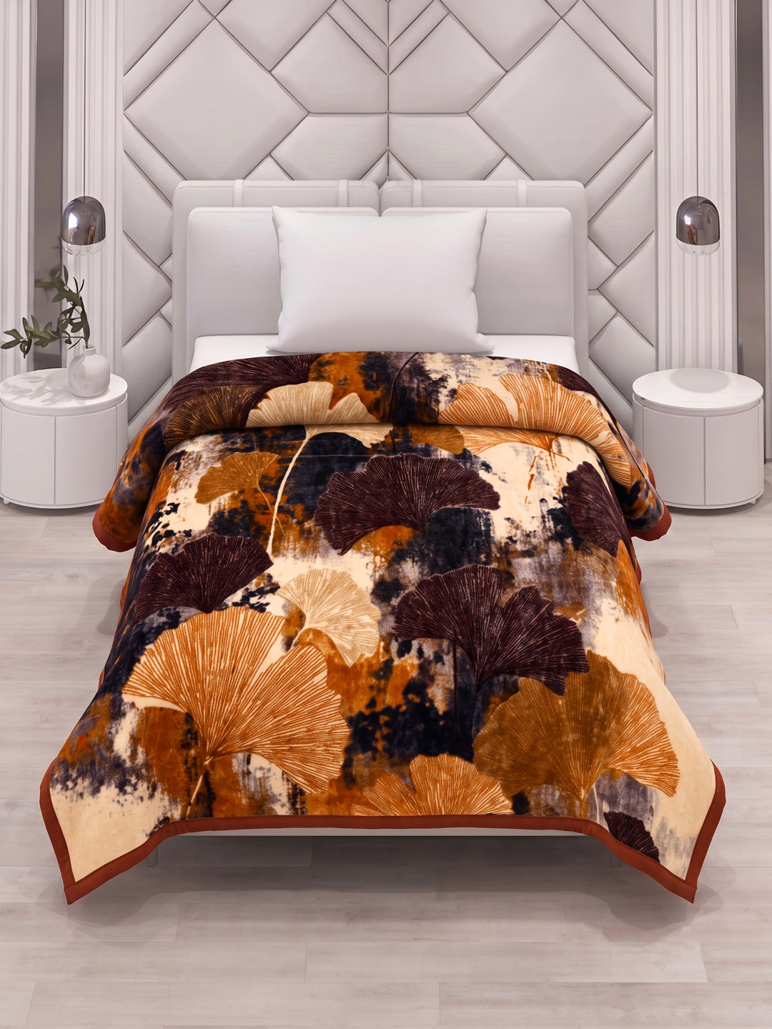 Printed Single Bed 1 Ply 625 GSM Blanket for Winter (Impact), Weight 2.2 kg