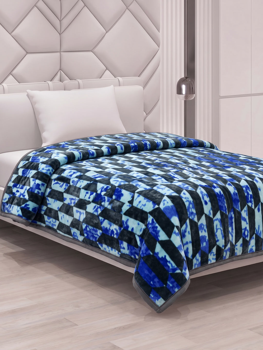 Printed Single Bed 1 Ply 625 GSM Blanket for Winter (Impact), Weight 2.2 kg