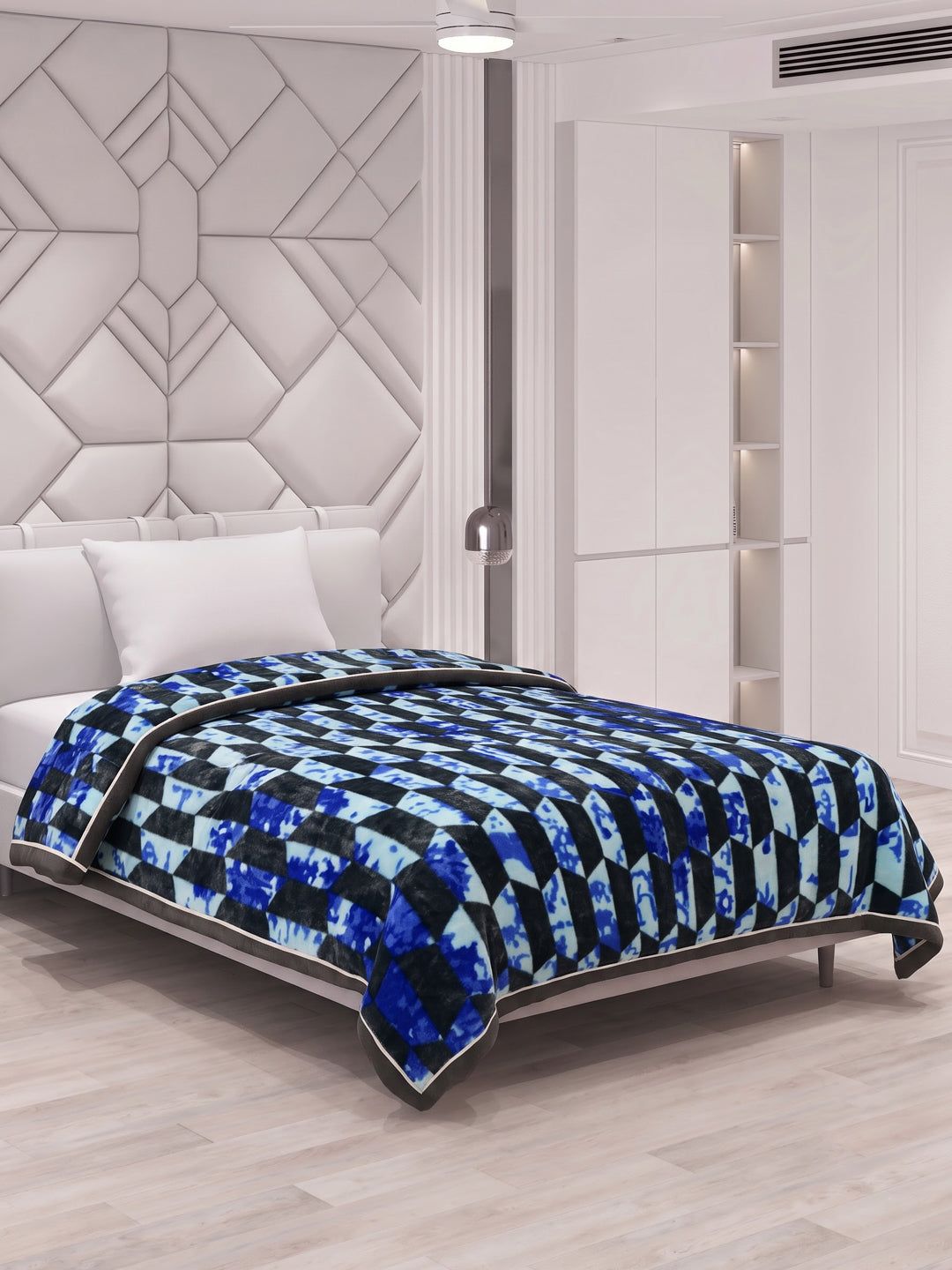 Printed Single Bed 1 Ply 625 GSM Blanket for Winter (Impact), Weight 2.2 kg