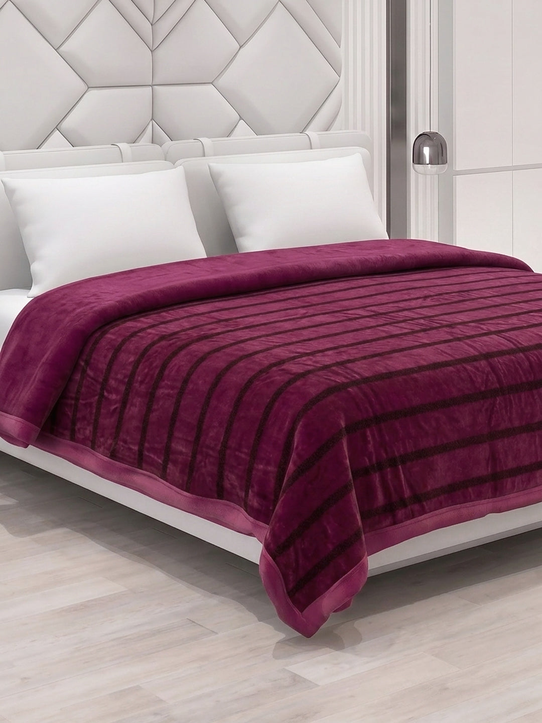 Double Bed 2 Ply 680 GSM Blanket for Winter (Ivy Rose), Weight 3.6 kg