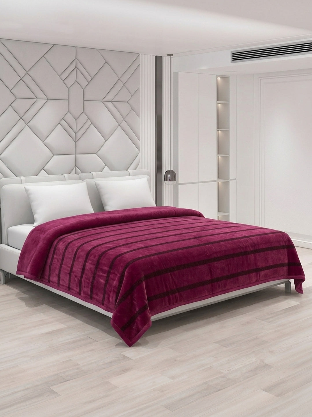 Double Bed 2 Ply 680 GSM Blanket for Winter (Ivy Rose), Weight 3.6 kg