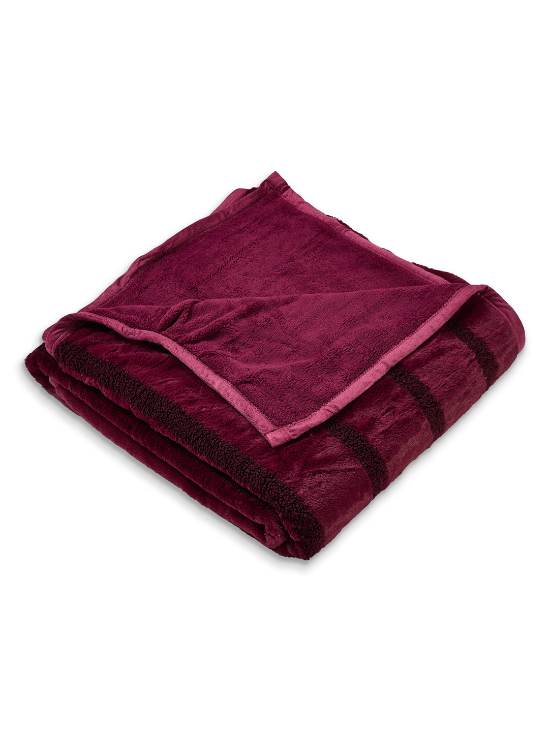 Double Bed 2 Ply 680 GSM Blanket for Winter (Ivy Rose), Weight 3.6 kg