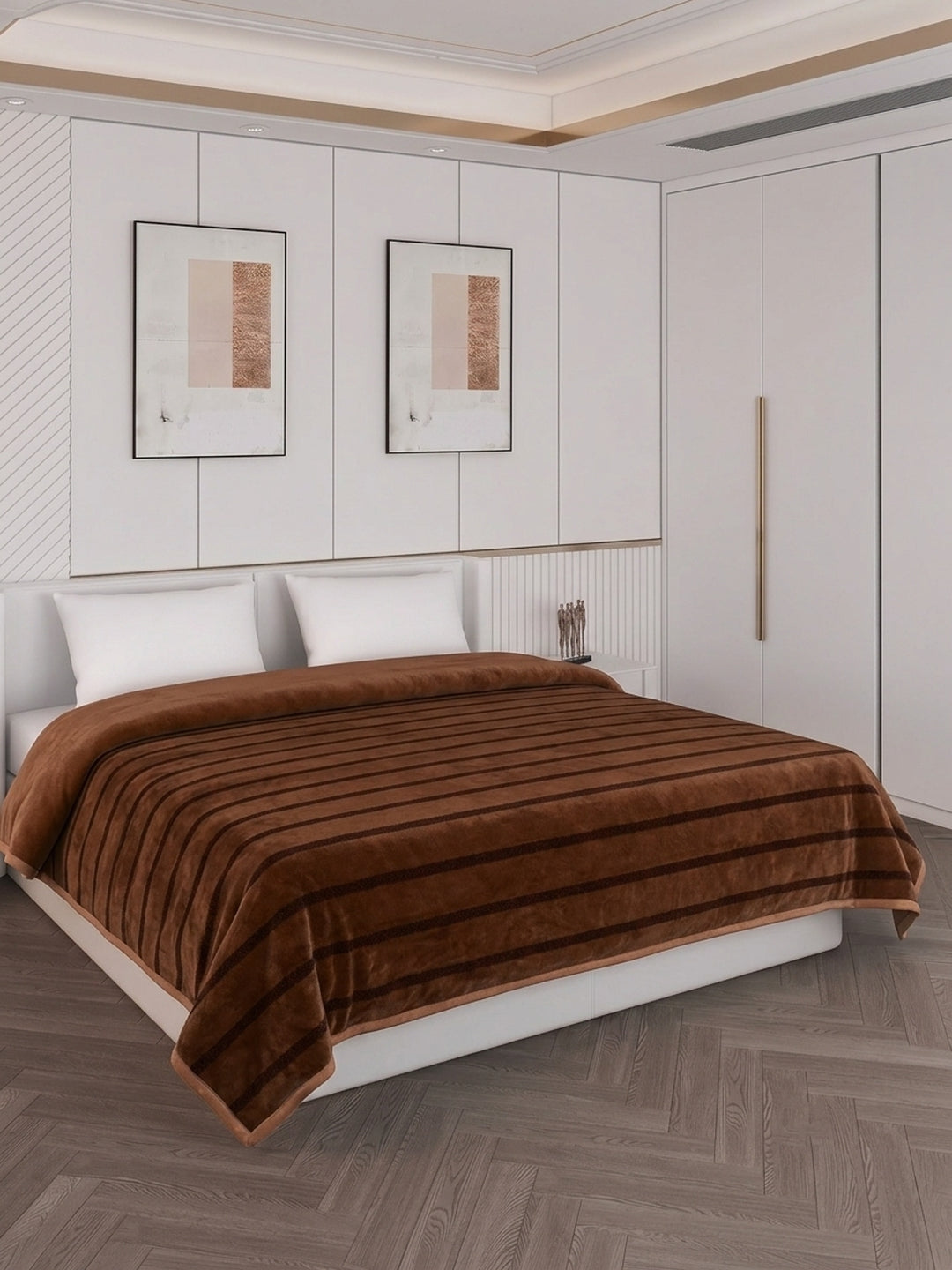 Double Bed 2 Ply 680 GSM Blanket for Winter (Ivy Rose), Weight 3.6 kg