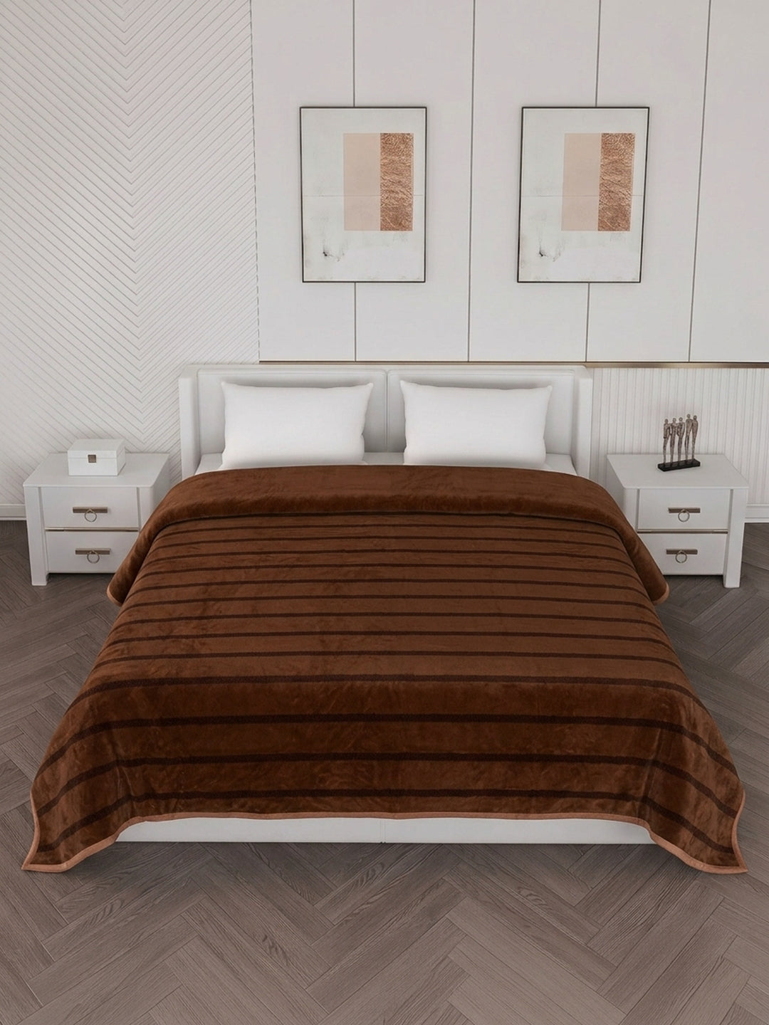 Double Bed 2 Ply 680 GSM Blanket for Winter (Ivy Rose), Weight 3.6 kg