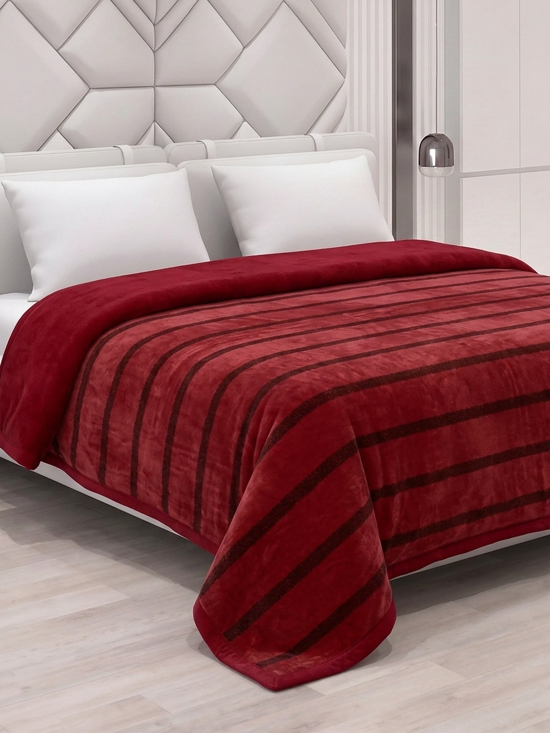Double Bed 2 Ply 680 GSM Blanket for Winter (Ivy Rose), Weight 3.6 kg