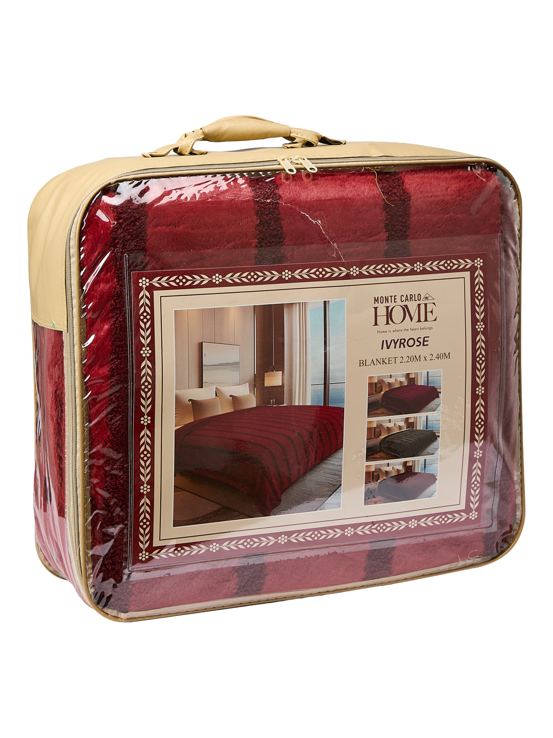 Double Bed 2 Ply 680 GSM Blanket for Winter (Ivy Rose), Weight 3.6 kg