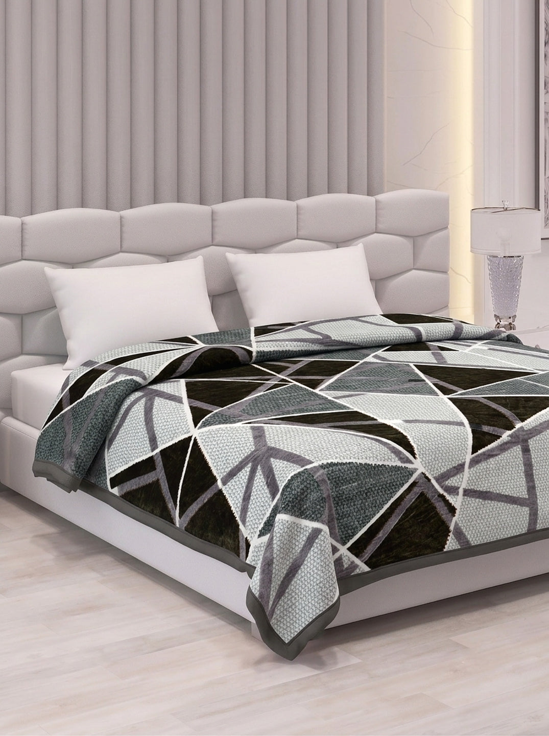 Printed Double Bed 1 Ply 420 GSM Blanket for Winter (Java), Weight 2 kg