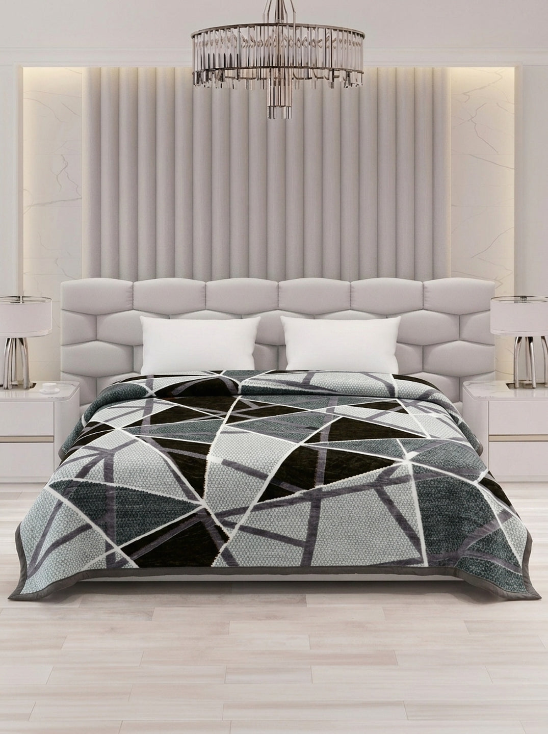 Printed Double Bed 1 Ply 420 GSM Blanket for Winter (Java), Weight 2 kg