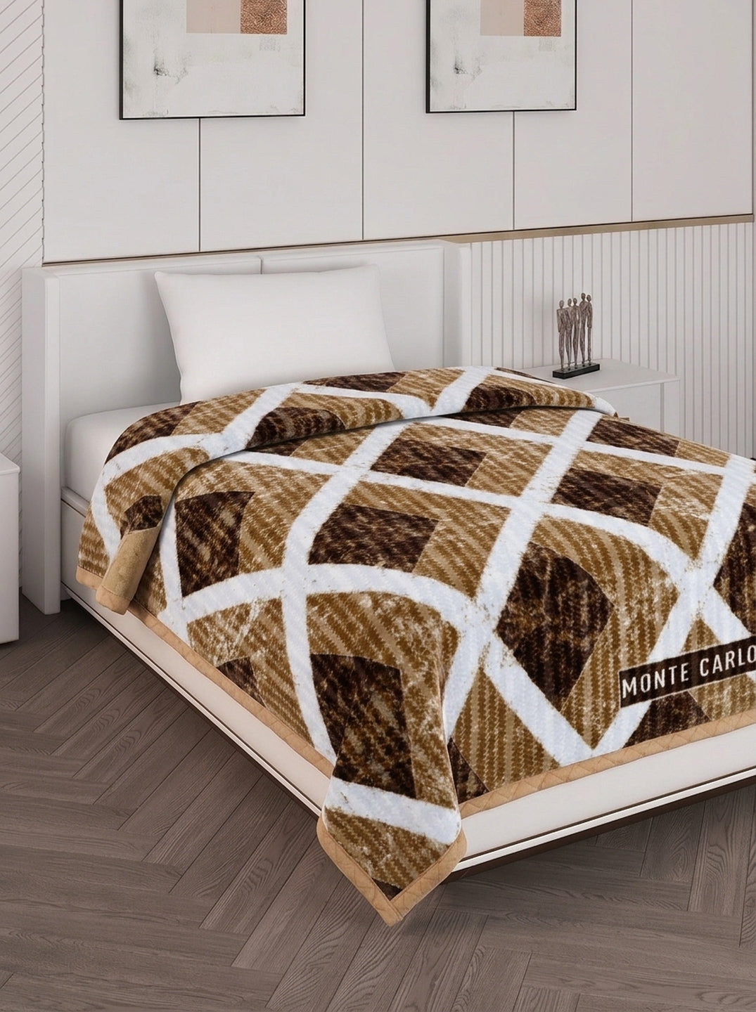 Printed Single Bed 2 Ply 850 GSM Blanket for Winter (Kye), Weight 3 kg