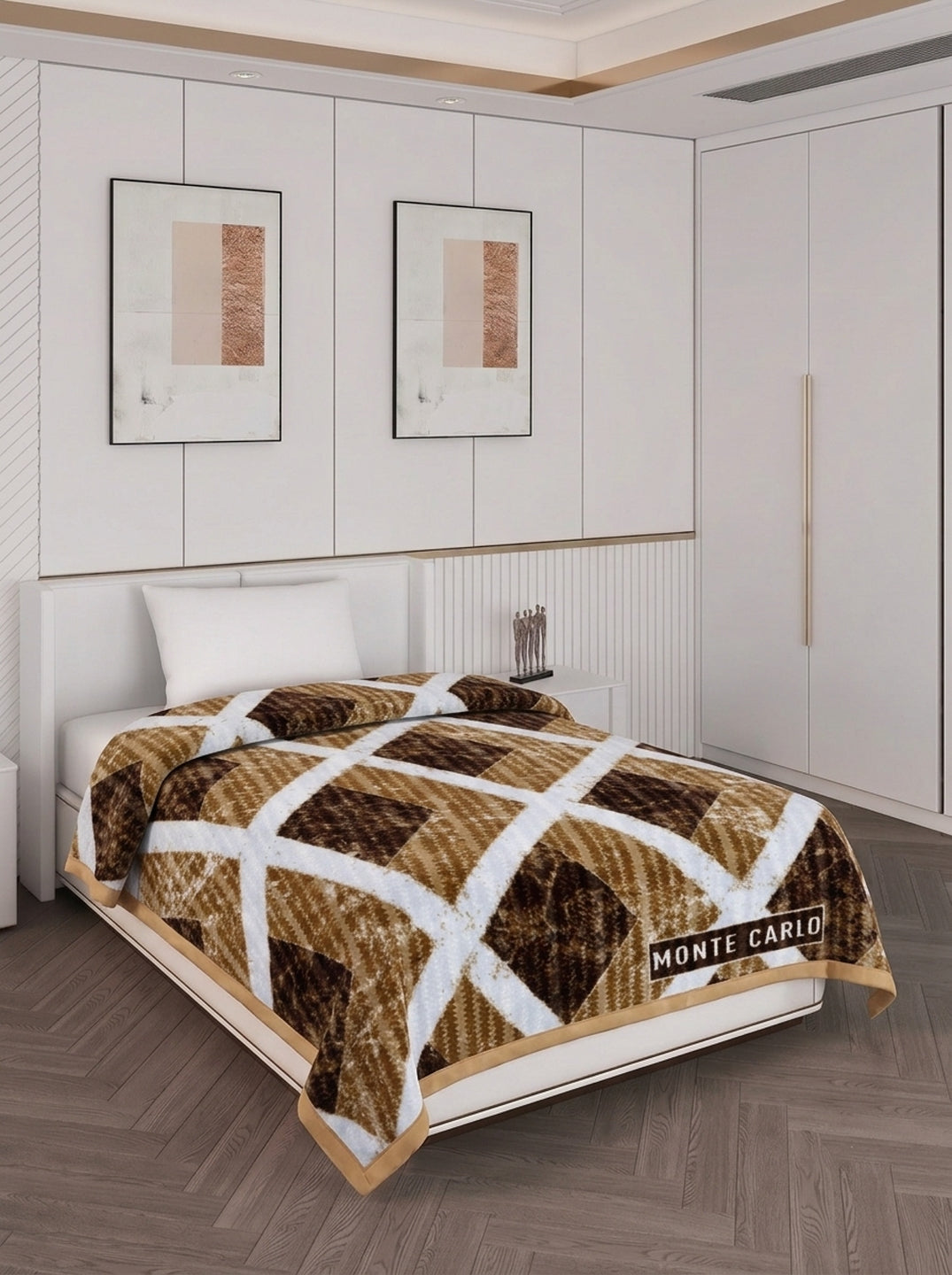 Printed Single Bed 2 Ply 850 GSM Blanket for Winter (Kye), Weight 3 kg