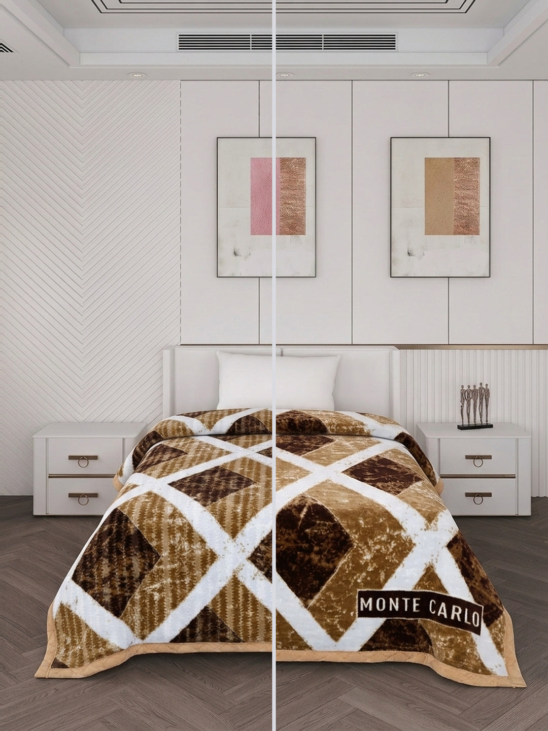 Printed Single Bed 2 Ply 850 GSM Blanket for Winter (Kye), Weight 3 kg