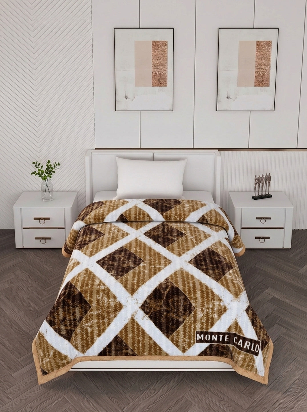 Printed Single Bed 2 Ply 850 GSM Blanket for Winter (Kye), Weight 3 kg