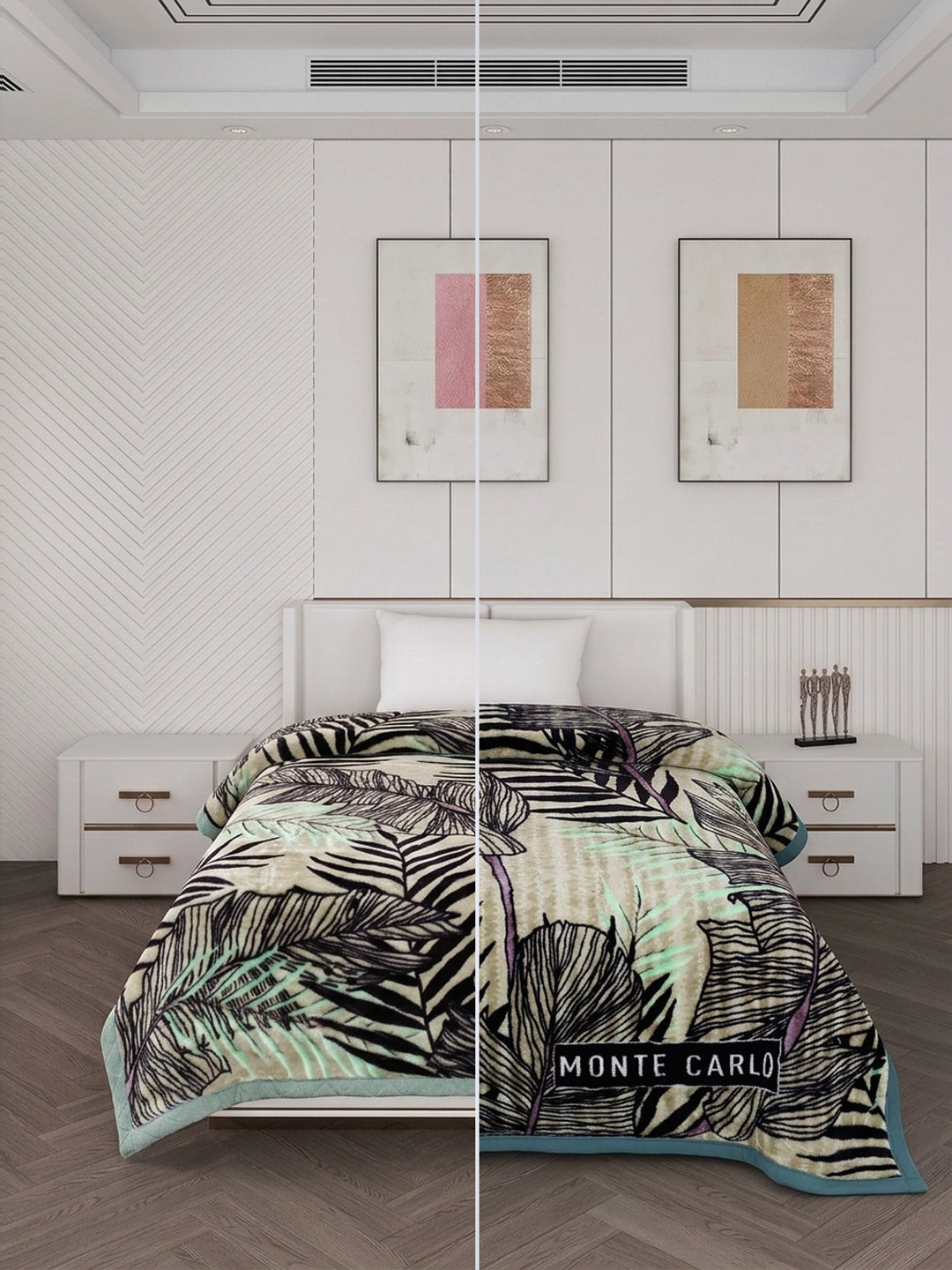 Printed Single Bed 2 Ply 850 GSM Blanket for Winter (Kye), Weight 3 kg