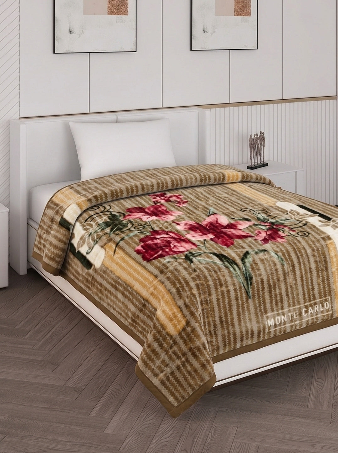 Printed Single Bed 2 Ply 850 GSM Blanket for Winter (Kye), Weight 3 kg