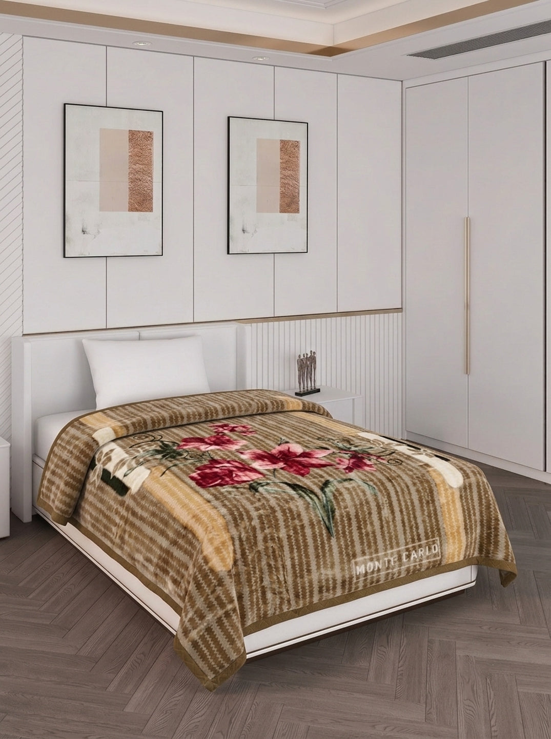 Printed Single Bed 2 Ply 850 GSM Blanket for Winter (Kye), Weight 3 kg