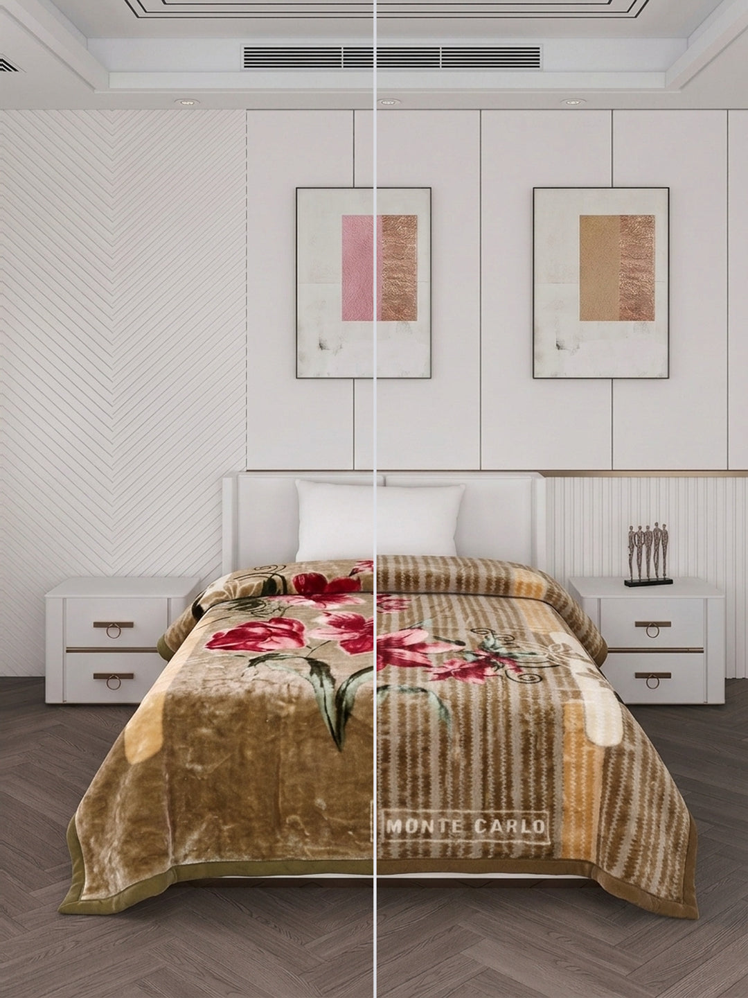 Printed Single Bed 2 Ply 850 GSM Blanket for Winter (Kye), Weight 3 kg