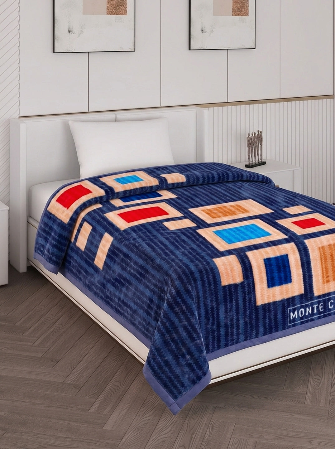 Printed Single Bed 2 Ply 850 GSM Blanket for Winter (Kye), Weight 3 kg