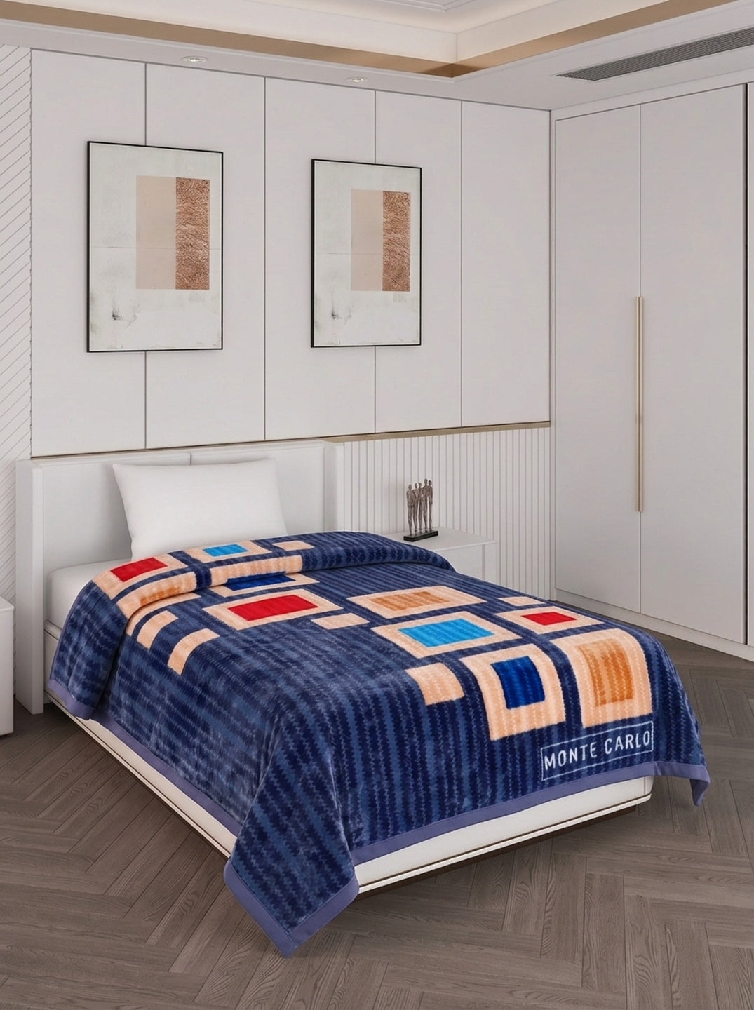 Printed Single Bed 2 Ply 850 GSM Blanket for Winter (Kye), Weight 3 kg