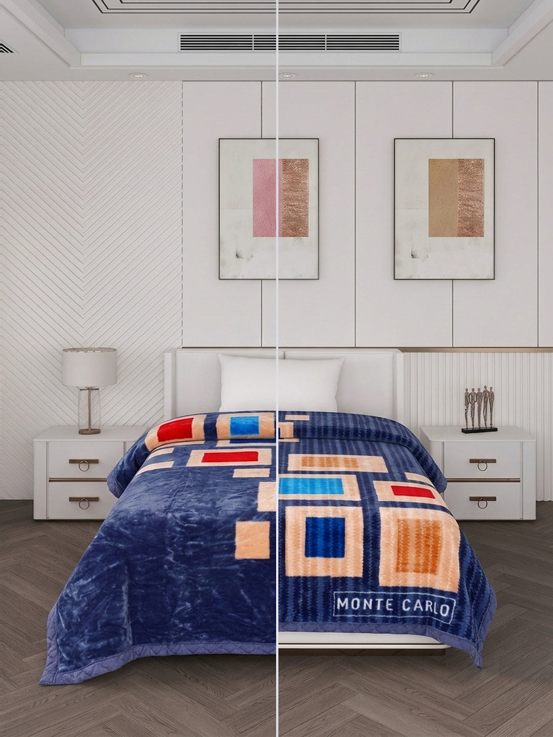 Printed Single Bed 2 Ply 850 GSM Blanket for Winter (Kye), Weight 3 kg