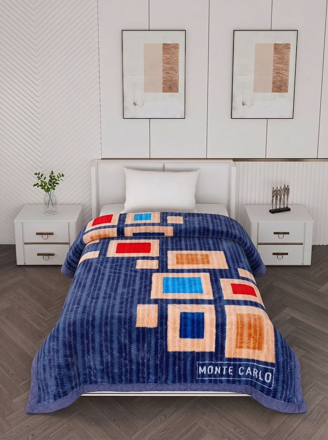 Printed Single Bed 2 Ply 850 GSM Blanket for Winter (Kye), Weight 3 kg