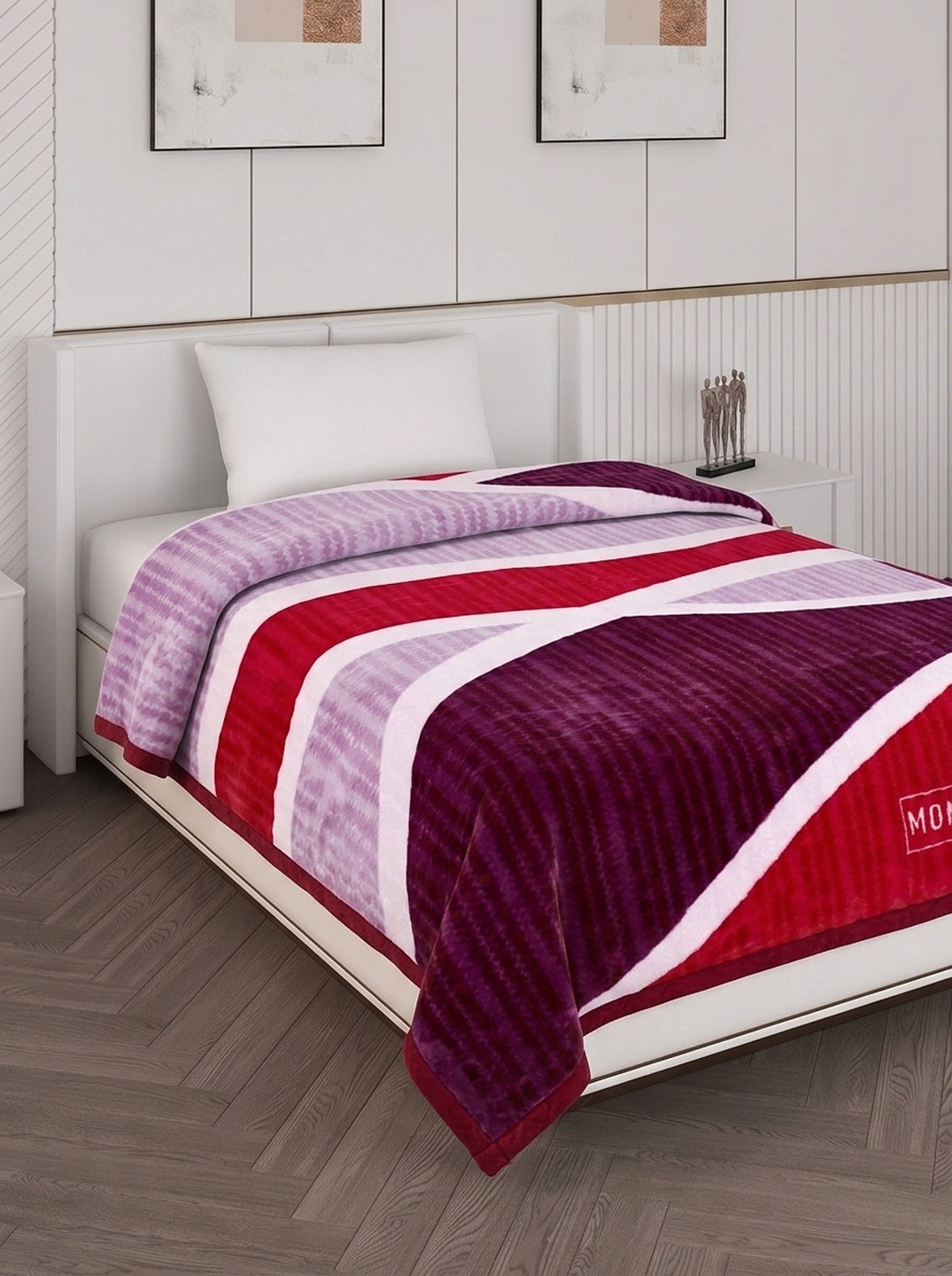 Printed Single Bed 2 Ply 850 GSM Blanket for Winter (Kye), Weight 3 kg