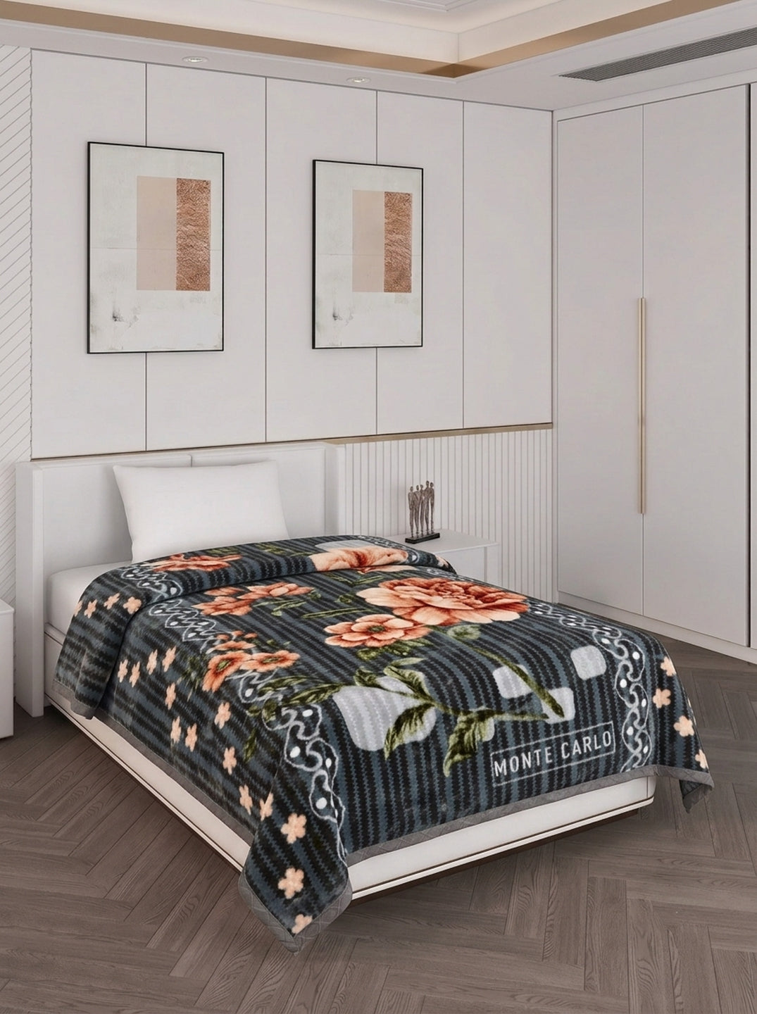 Printed Single Bed 2 Ply 850 GSM Blanket for Winter (Kye), Weight 3 kg