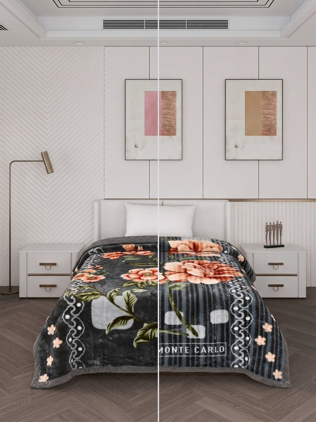 Printed Single Bed 2 Ply 850 GSM Blanket for Winter (Kye), Weight 3 kg