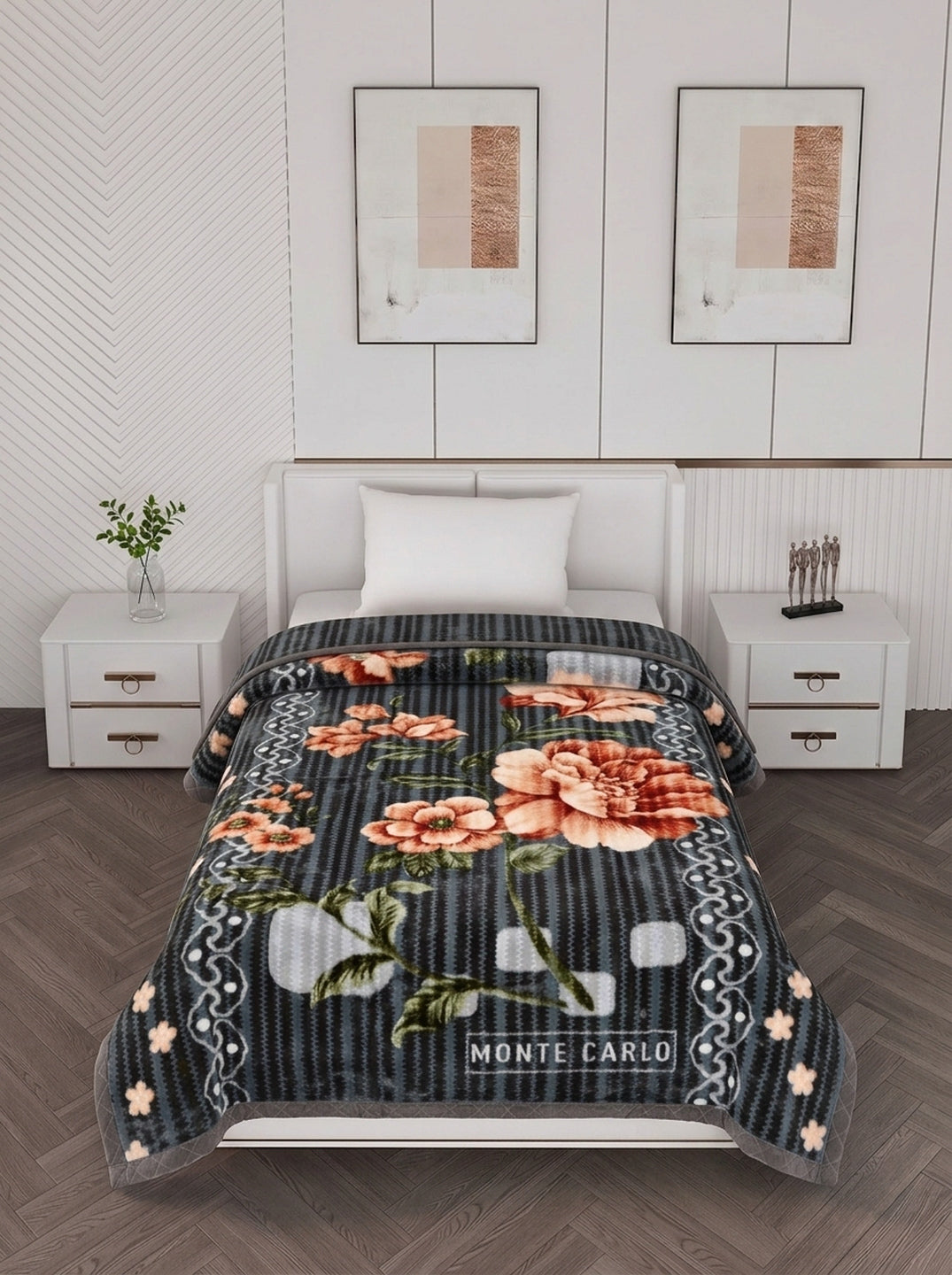 Printed Single Bed 2 Ply 850 GSM Blanket for Winter (Kye), Weight 3 kg