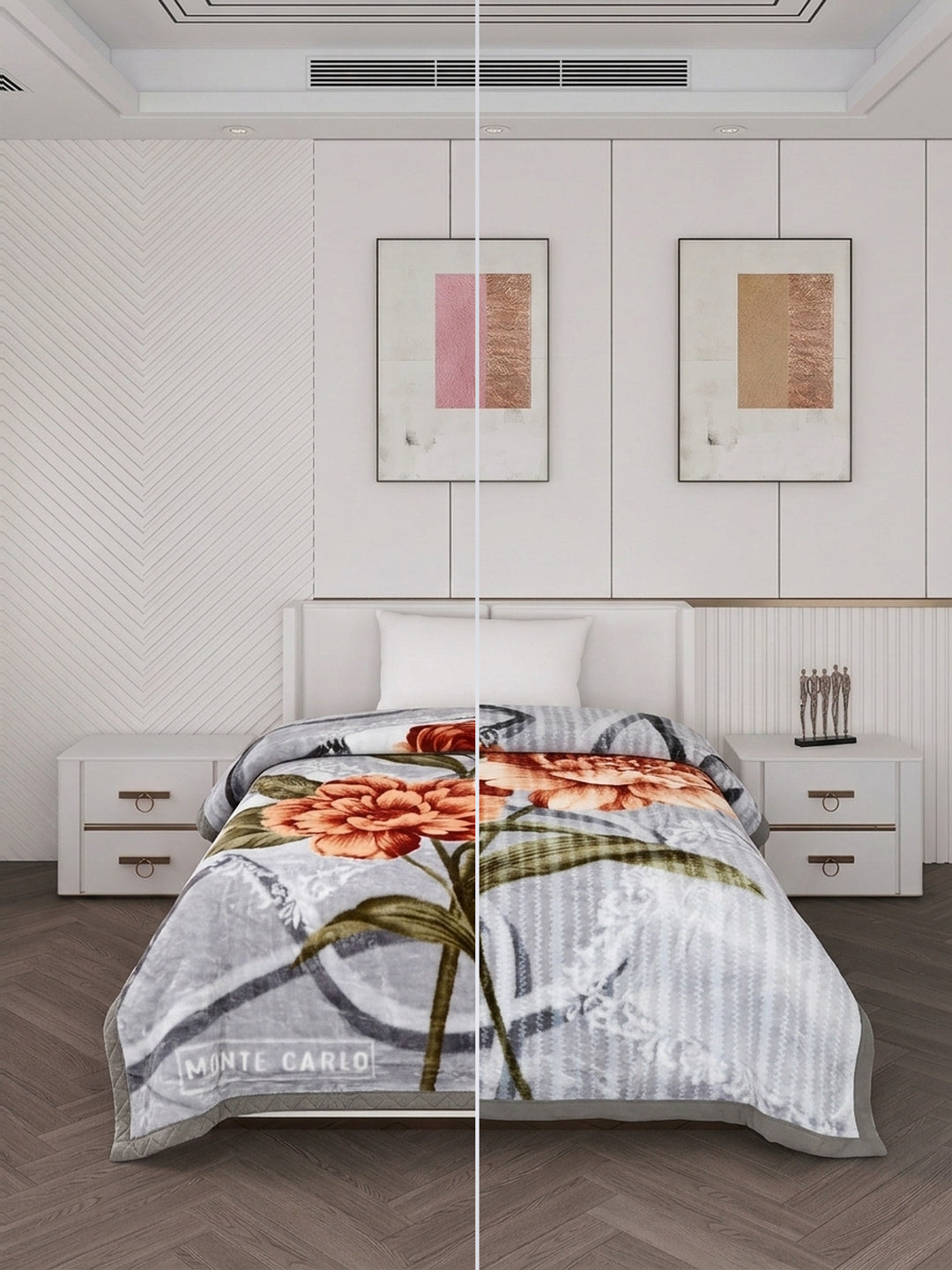 Printed Single Bed 2 Ply 850 GSM Blanket for Winter (Kye), Weight 3 kg