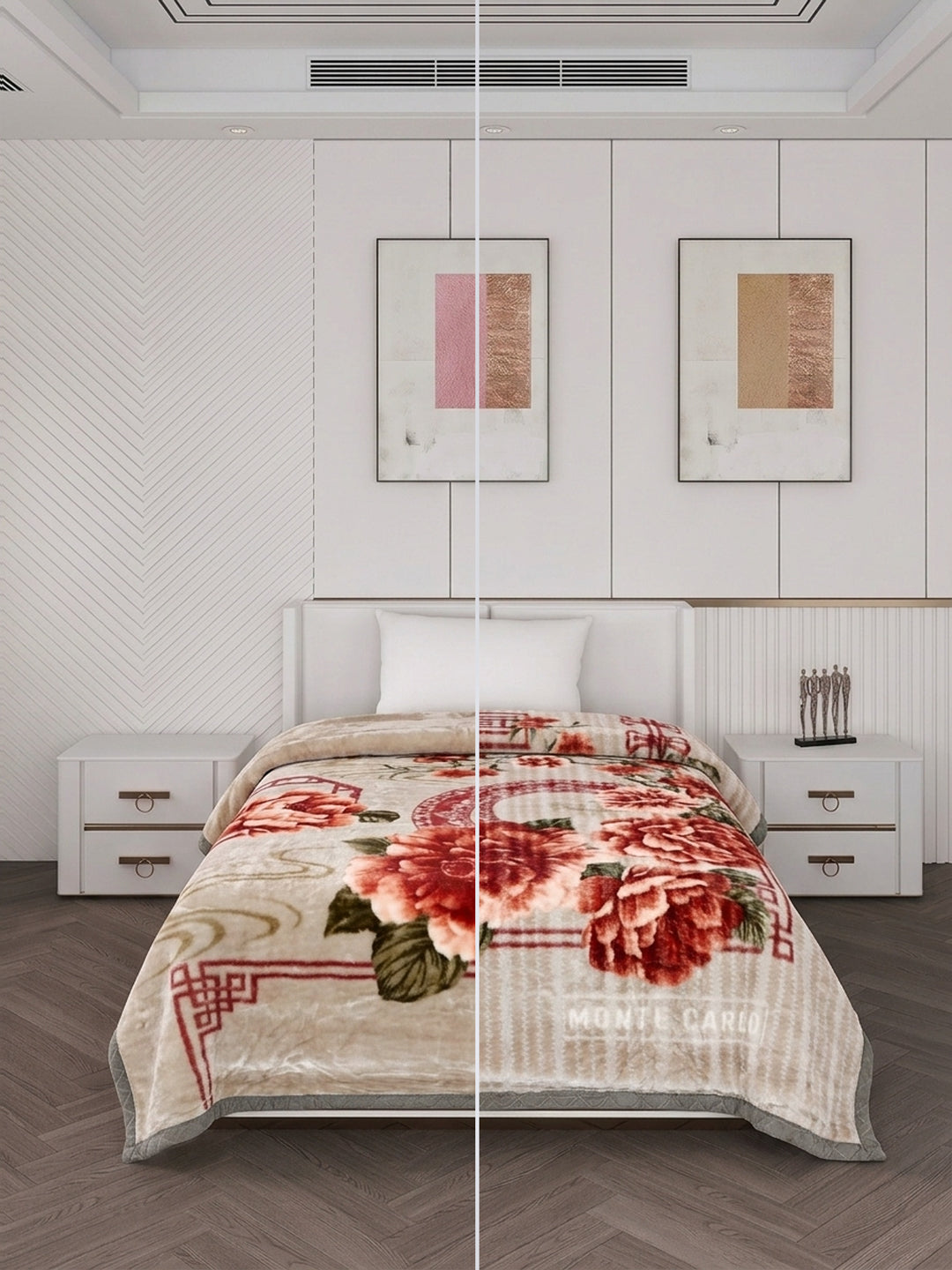 Printed Single Bed 2 Ply 850 GSM Blanket for Winter (Kye), Weight 3 kg