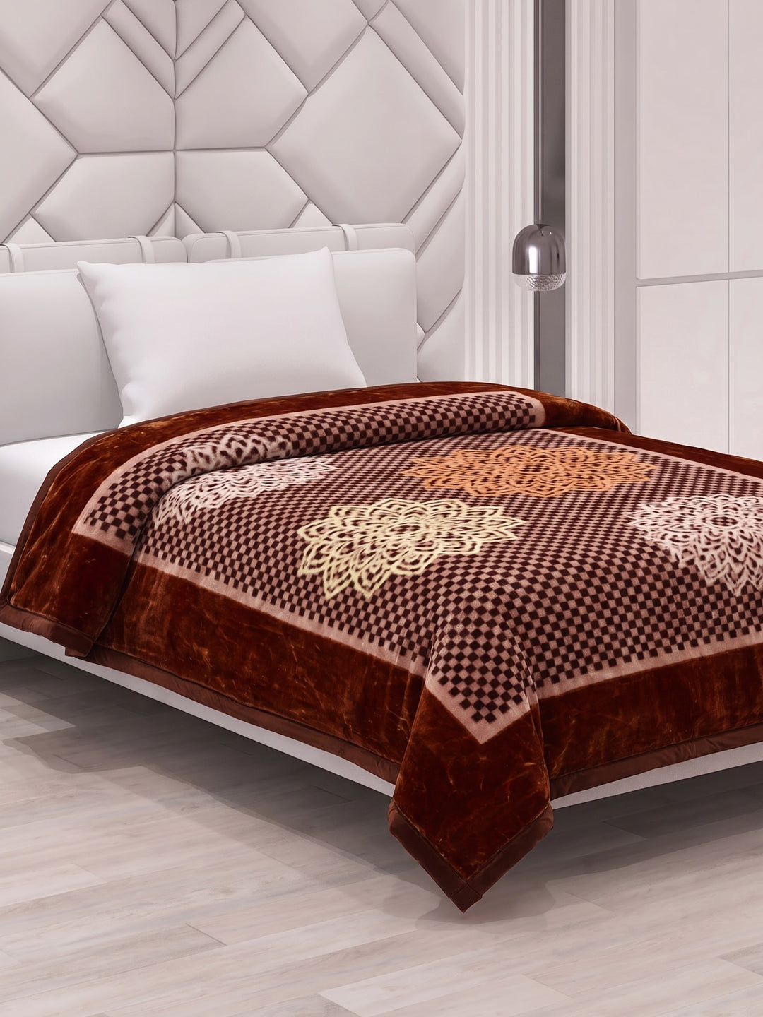 Printed Single Bed 2 Ply 890 GSM Blanket for Winter (Lavish), Weight 3.15 kg