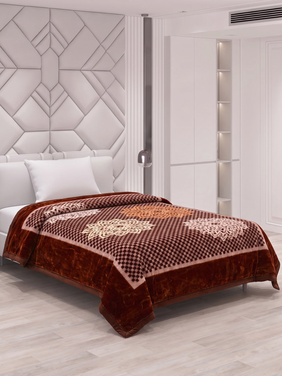 Printed Single Bed 2 Ply 890 GSM Blanket for Winter (Lavish), Weight 3.15 kg