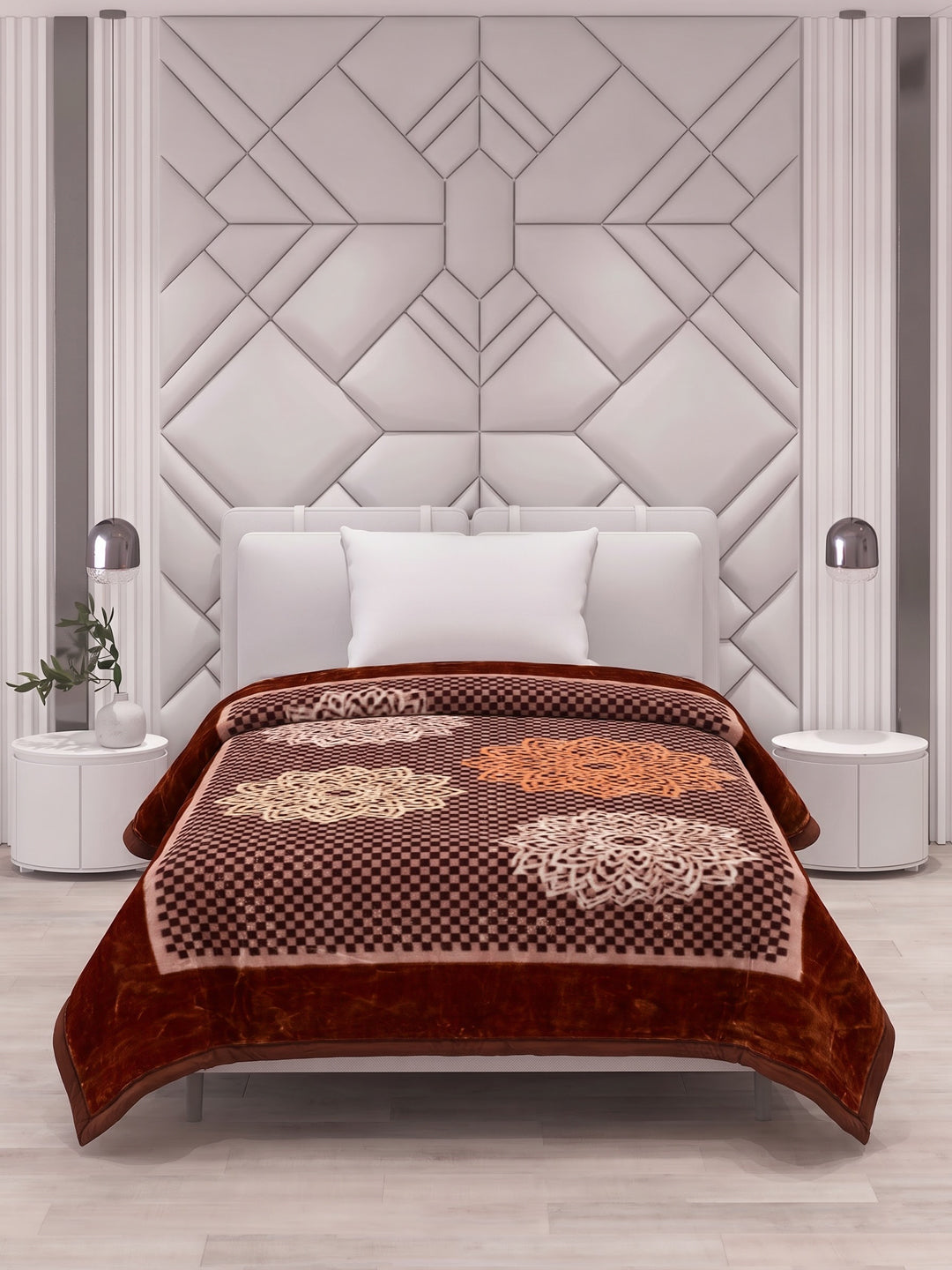 Printed Single Bed 2 Ply 890 GSM Blanket for Winter (Lavish), Weight 3.15 kg