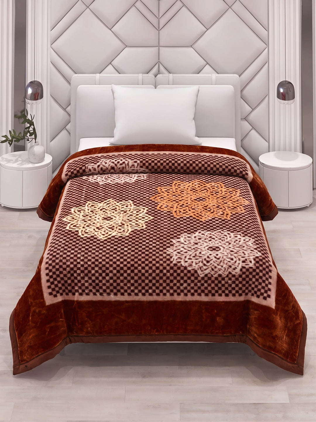 Printed Single Bed 2 Ply 890 GSM Blanket for Winter (Lavish), Weight 3.15 kg