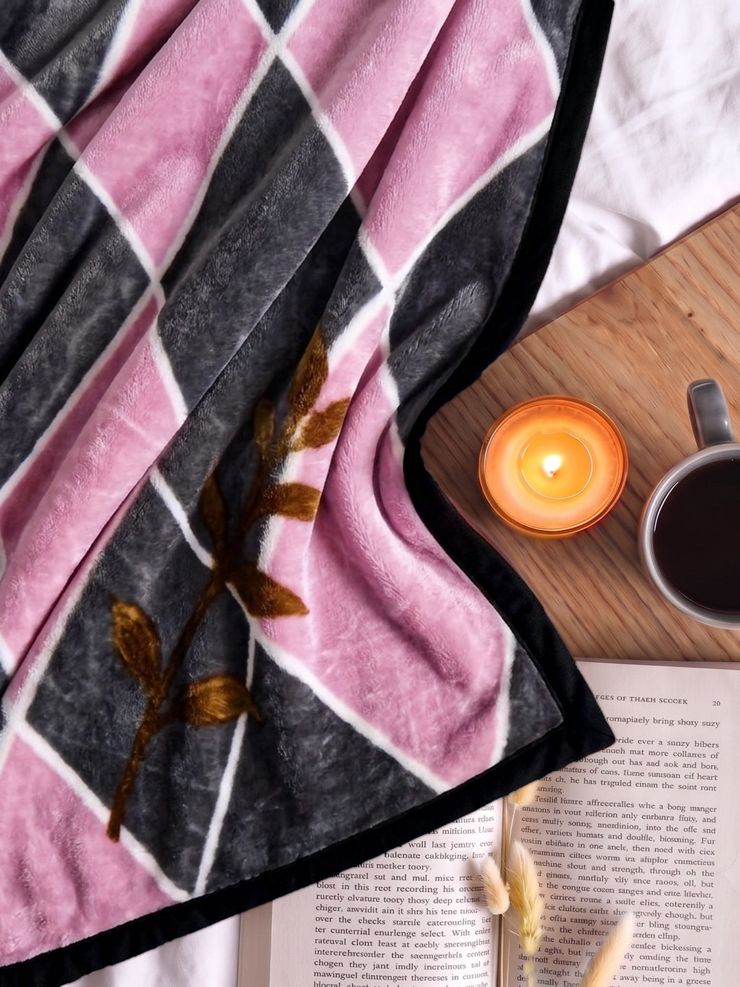 Printed Single Bed 2 Ply 890 GSM Blanket for Winter (Lavish), Weight 3.15 kg