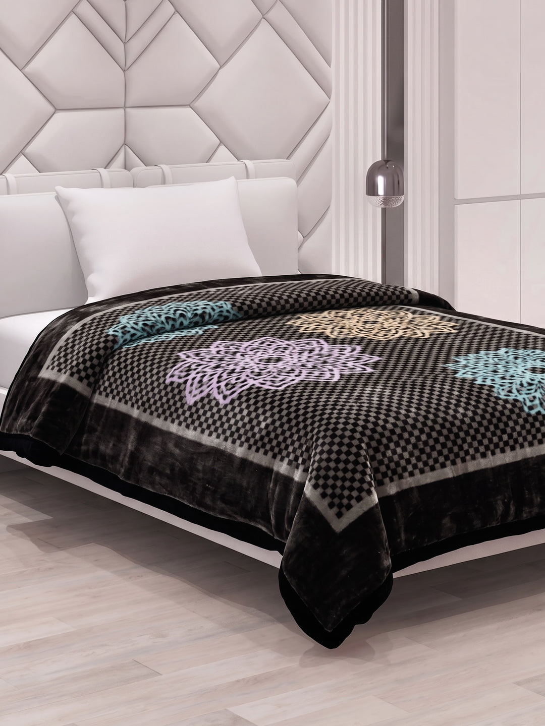 Printed Single Bed 2 Ply 890 GSM Blanket for Winter (Lavish), Weight 3.15 kg