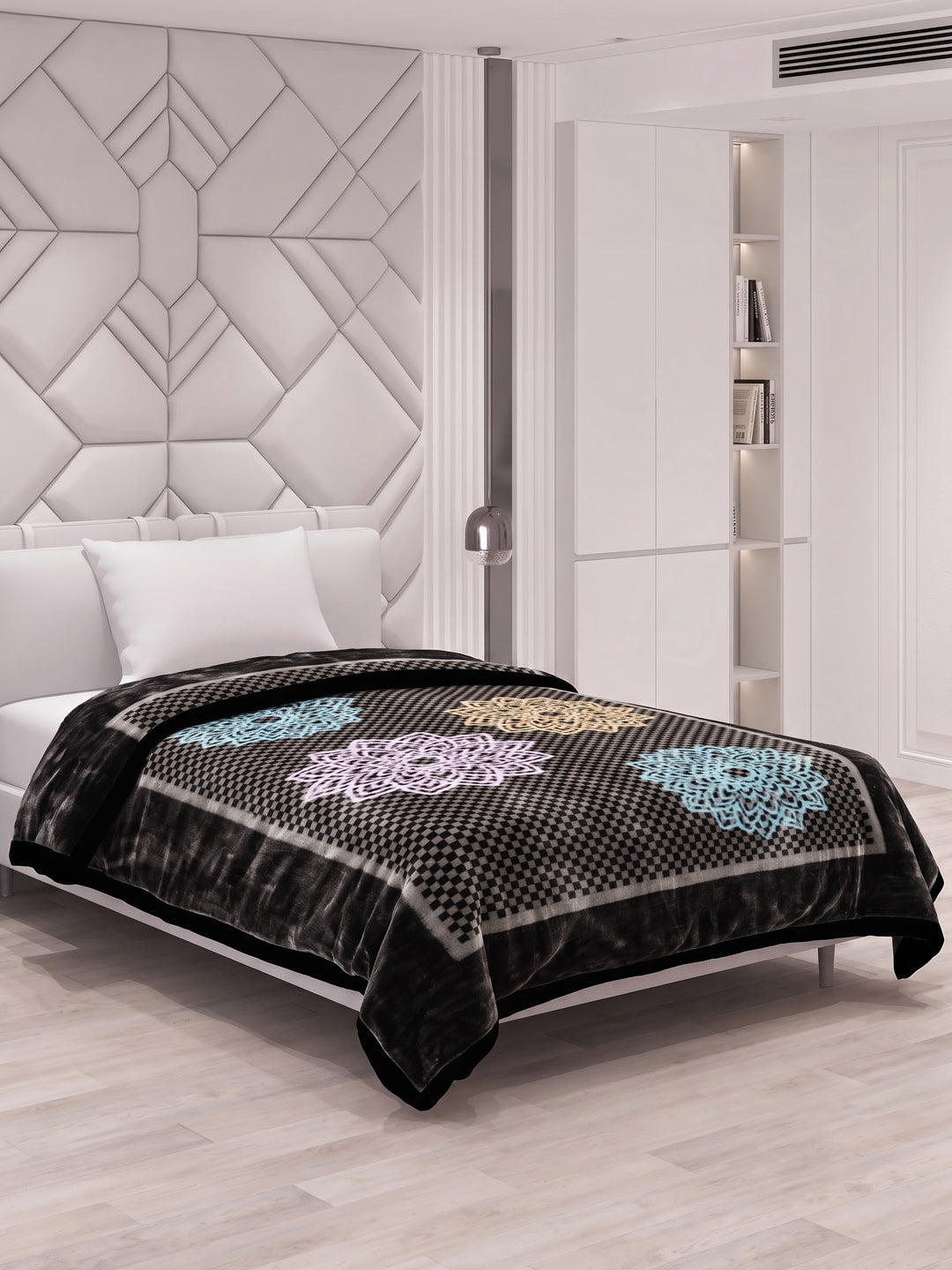 Printed Single Bed 2 Ply 890 GSM Blanket for Winter (Lavish), Weight 3.15 kg