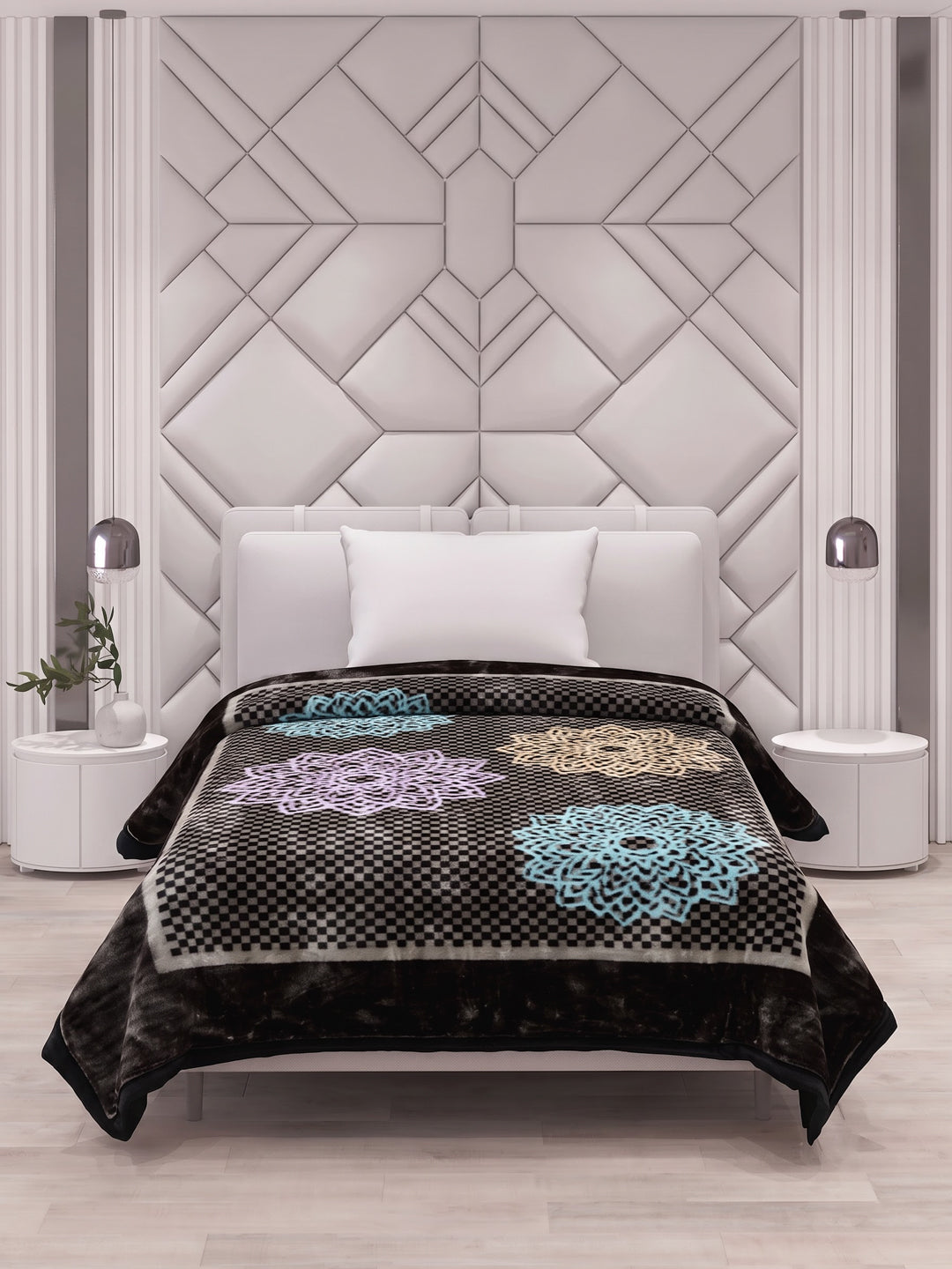 Printed Single Bed 2 Ply 890 GSM Blanket for Winter (Lavish), Weight 3.15 kg